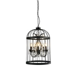 ACA LIGHTING PENDANT MICK METAL+CRYSTAL 5XE14 AD90275
