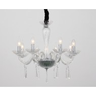 ACA LIGHTING CANDELEU VIOLET 8X14 CRISTAL TRANSPARENT BLK80288PCC