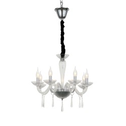 ACA LIGHTING CANDELEU VIOLET 6X14 CRISTAL TRANSPARENT BLK80286PCC 