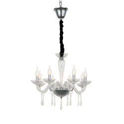 ACA LIGHTING CANDELEU VIOLET 8X14 CRISTAL TRANSPARENT BLK80288PCC