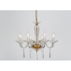 ACA LIGHTING CANDELEU VIOLET 8X14 CRISTAL TRANSPARENT BLK80288PCG