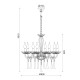 ACA LIGHTING CANDELEU VIOLET 8X14 CRISTAL TRANSPARENT BLK80288PCG