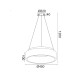 ACA LIGHTING LED PENDANT APOLLO 36W CCT 3670lm Ф45 METAL/PVC BR81LEDP45BKCCT