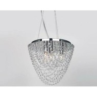 ACA LIGHTING PENDANT MISSY CRYSTAL 4XΕ14 CHROME MISSY404P