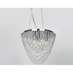 ACA LIGHTING PENDANT MISSY CRYSTAL 4XΕ14 CHROME MISSY404P