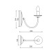 ACA LIGHTING APLICAȚIE ACCRA 1XE14 ALB ANTIC DL9311WAG