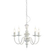 ACA LIGHTING CANDELEU ACCRA 5XE14 ALB ANTIC DL9315PAG