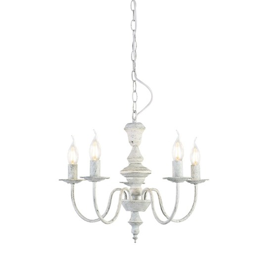 ACA LIGHTING CANDELEU ACCRA 5XE14 ALB ANTIC DL9315PAG