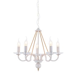 ACA LIGHTING ПОЛИЛЕЙ GEISHA 5ХЕ14 АНТИЧНО БЯЛО,КРИСТАЛ DL9365PWG