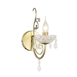 ACA LIGHTING APLICAȚIE FABERGE 1XΕ14 BRONZ, CRISTAL DLA12151W