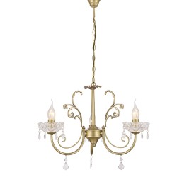 ACA LIGHTING CHANDELIER FABERGE 3XΕ14 BRONZE,CRYSTAL DLA12153P