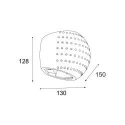 ACA LIGHTING APLICAȚIE DE ILUMINARE IBON GYPSUM 1ХG9 ALB G85321W