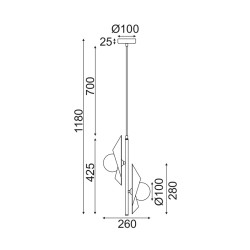 ACA LIGHTING CHANDELIER POLYGON 2XG9 HL42592P25BG