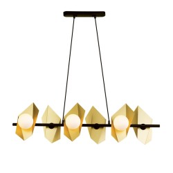 ACA LIGHTING CHANDELIER POLYGON 6XG9 HL42596P100BG