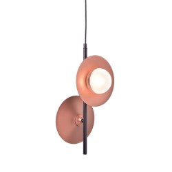 ACA LIGHTING CHANDELIER HYDRA 2XG9 COPPER/BLACK METAL HL4302P27BC
