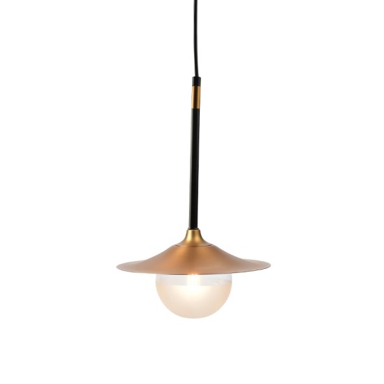 ACA LIGHTING PENDANT LAYLA 1XG9 BRASS HL4311P20BB