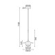 ACA LIGHTING PENDANT LAYLA 1XG9 BRASS HL4311P20BB