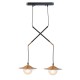 ACA LIGHTING CHANDELIER LAYLA 2XG9 BRASS HL4312P46BB