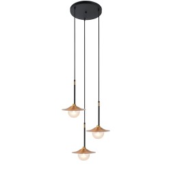 ACA LIGHTING CHANDELIER LAYLA 3XG9 BRASS HL4313P35BB