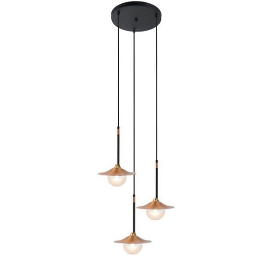ACA LIGHTING CHANDELIER LAYLA 3XG9 BRASS HL4313P35BB