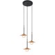 ACA LIGHTING CHANDELIER LAYLA 3XG9 BRASS HL4313P35BB