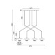 ACA LIGHTING CHANDELIER LAYLA 4XG9 BRASS HL4314P96BB