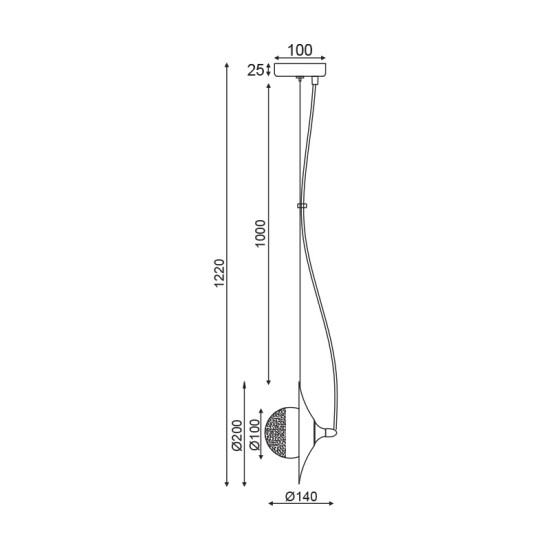 ACA LIGHTING LUSTRAR LAYLA  ALAMA  1XG9 HL4321P23BB