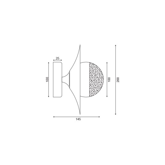 ACA LIGHTING АПЛИК LAYLA 2XG9 МЕСИНГ HL4322W47BB