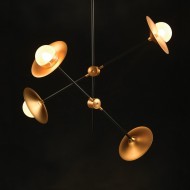 ACA LIGHTING CHANDELIER LAYLA 2 4XG9 BRASS HL4324C84BB