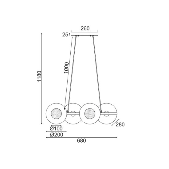 ACA LIGHTING LUSTRAR LAYLA  ALAMA  4XG9 HL4324P68BB