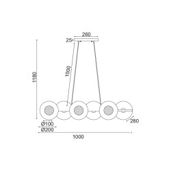 ACA LIGHTING ПОЛИЛЕЙ LAYLA 6XG9 МЕСИНГ HL4326P100BB