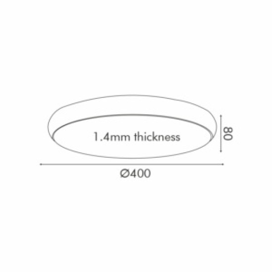 ACA LIGHTING LED ПЛАФОН KALLISTA 32W CCT 2560lm Ф40 МЕТАЛ/PVC HM27LEDC40BKCCT
