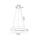 ACA LIGHTING LED ПЕНДЕЛ KALLISTA 70W CCT 5600lm Ф70 МЕТАЛ БЯЛ HM27LEDP80WHCCT