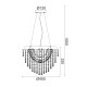 ACA LIGHTING ПЕНДЕЛ MISSY КРИСТАЛ 4ХΕ14 ХРОМ MISSY404P