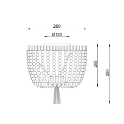 ACA LIGHTING CEILING SPETSES WOODEN BEADS 3ΧΕ27 WHITE ML127051P