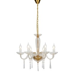 ACA LIGHTING CANDELEU VIOLET 6X14 CRISTAL TRANSPARENT BLK80286PCG