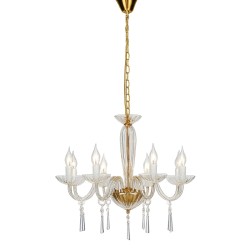 ACA LIGHTING CANDELEU VIOLET 8X14 CRISTAL TRANSPARENT BLK80288PCG