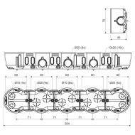 KOPOS KOLIN SUPORT KP 64/5L ELASTIC. DESCHIS PENTRU PEREȚI GOBI