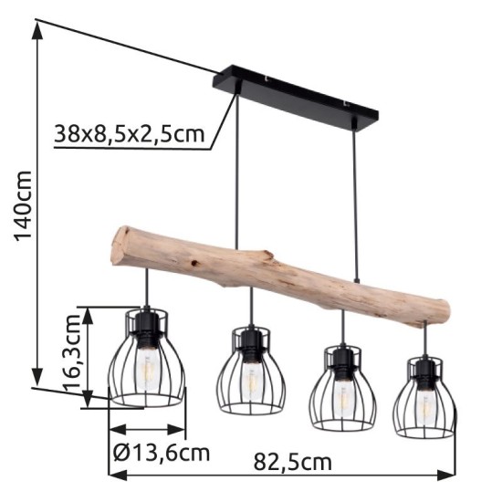 GLOBO PENDANT LAMP MINA 15326-4N