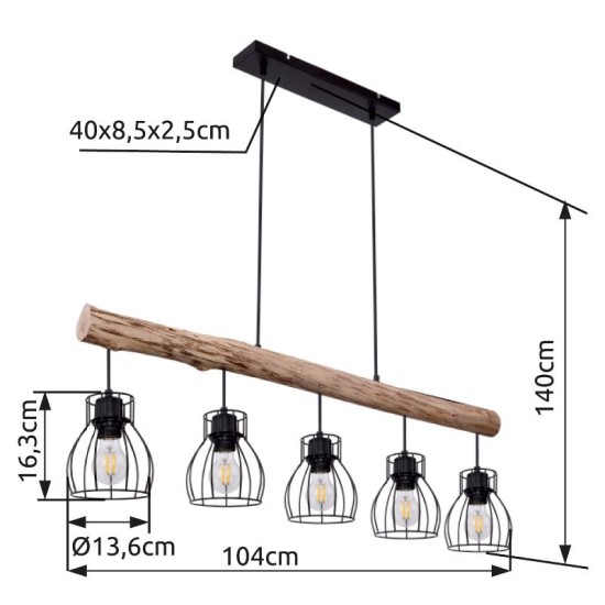 GLOBO PENDANT LAMP MINA 15326-5N