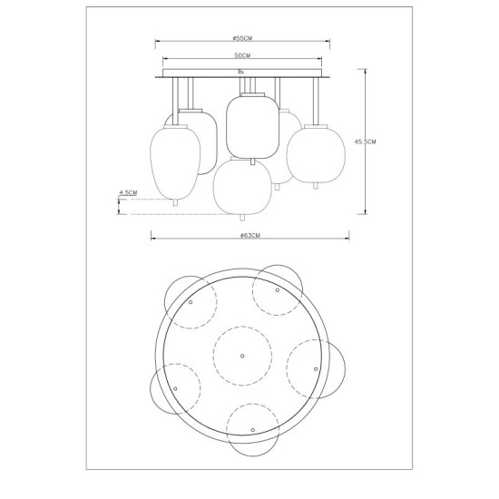 GLOBO CANDELABRU BLACKY 15345-6D