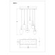 GLOBO PENDUL CANDELABRU BLACKY 15345-6