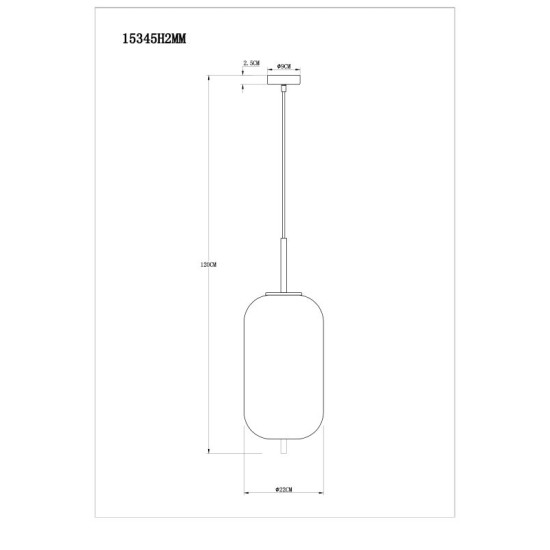 GLOBO PENDANT LAMP BLACKY I 15345H2MM