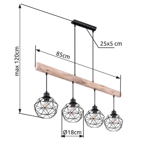 GLOBO PENDANT LAMP THEODOR 15416-4