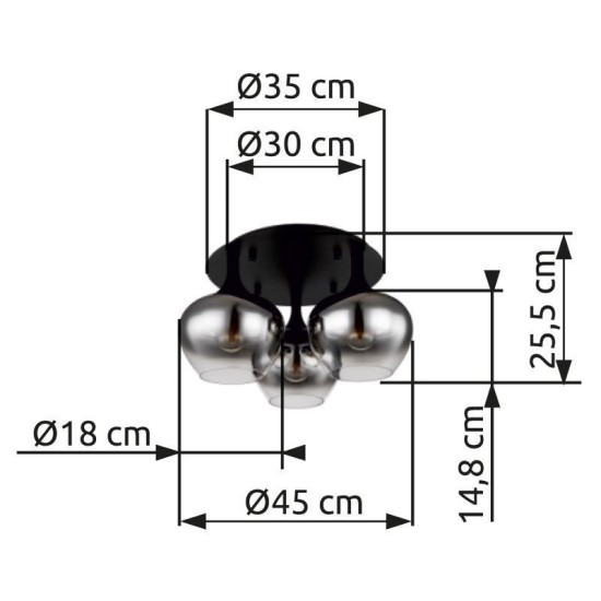 GLOBO ПОЛИЛЕЙ MAXY 15548-3D1