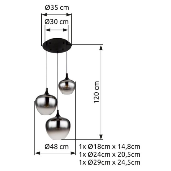 GLOBO PENDUL MAXY 15548-3H