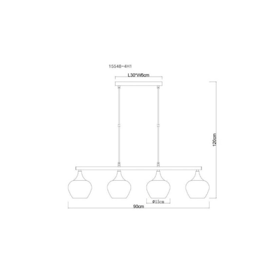 GLOBO PENDANT LAMP MAXY 15548-4H1
