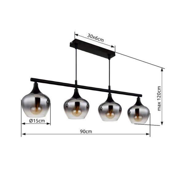 GLOBO PENDANT LAMP MAXY 15548-4H1
