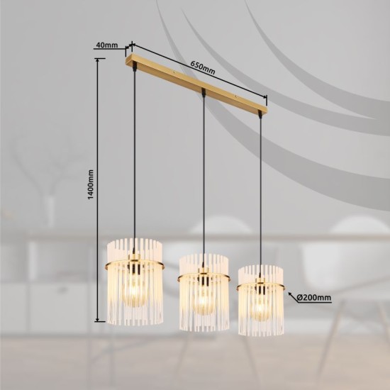 GLOBO PENDANT LAMP GORLEY 15698-3HM