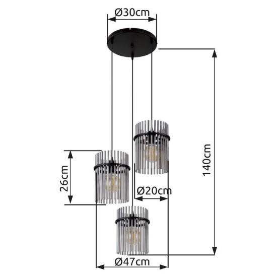 GLOBO PENDANT LAMP GORLEY 15698-3HR
